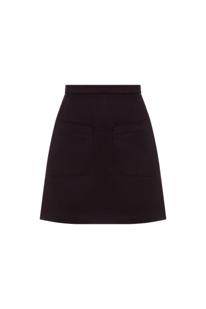 Чорна вовняна міні-спідниця (Sarna), SA312S