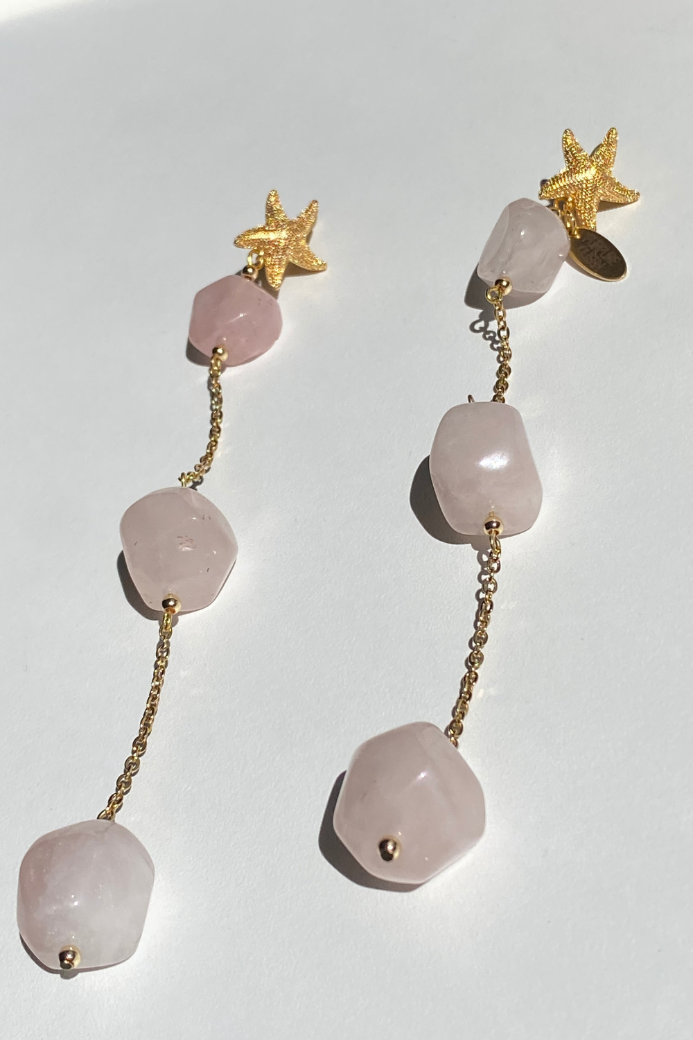 Earrings with rose quartz (PURPURE QUEEN) PPQ2