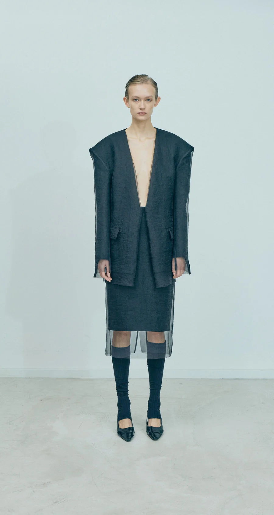 Slightly oversized crop transformer jacket with large pockets and zippers on the shoulders and chest, (Gudu), JT006SS24