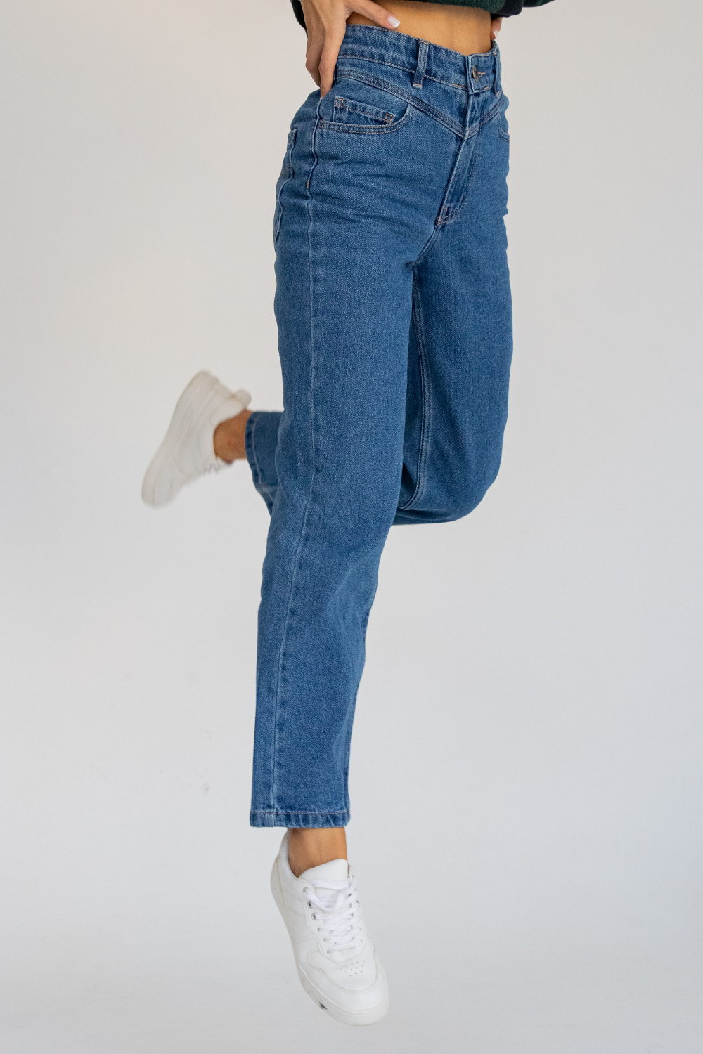 Dámské kalhoty z textilního džínového materiálu (2S) 21408