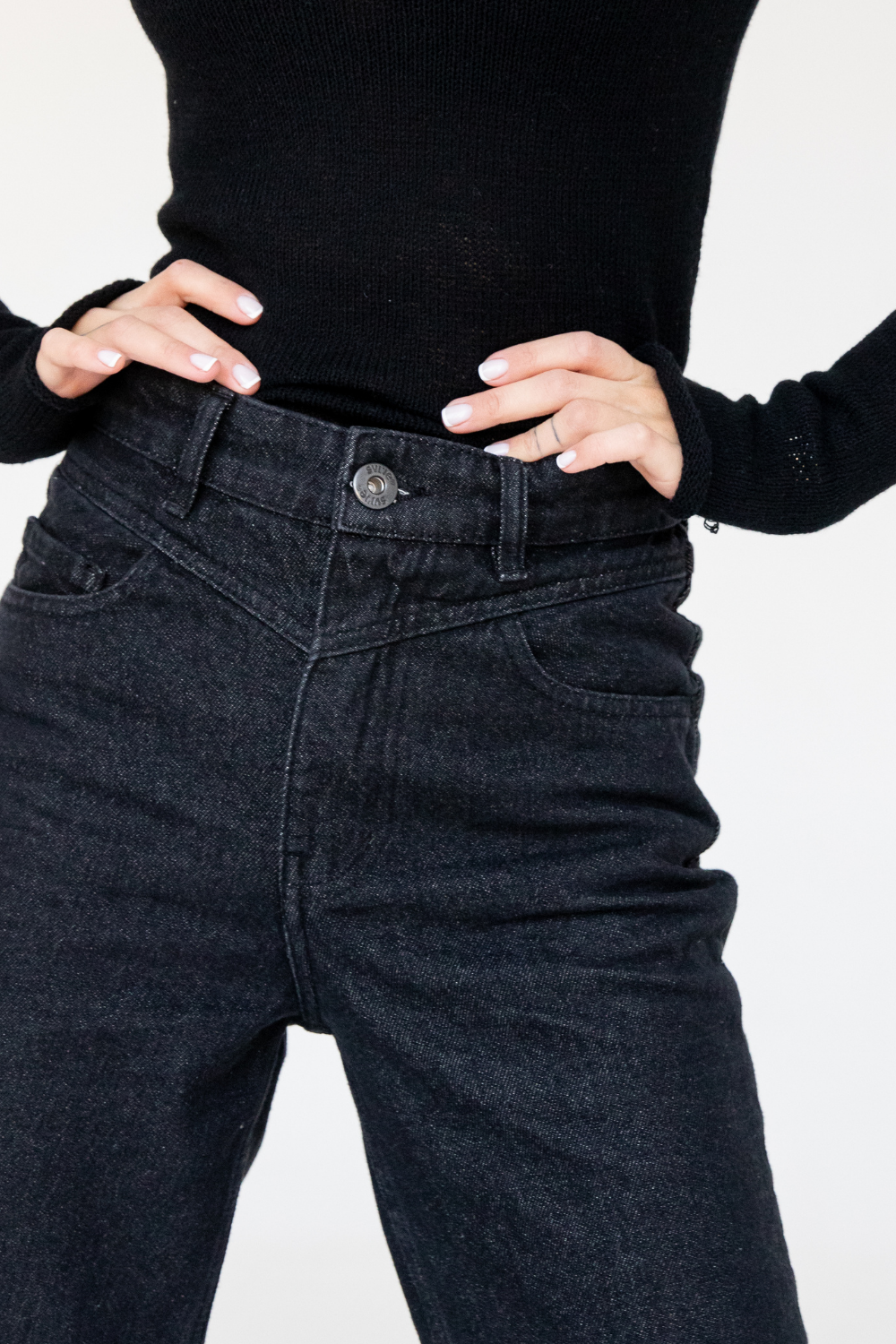 Dámské kalhoty z textilního džínového materiálu (2S) 21418