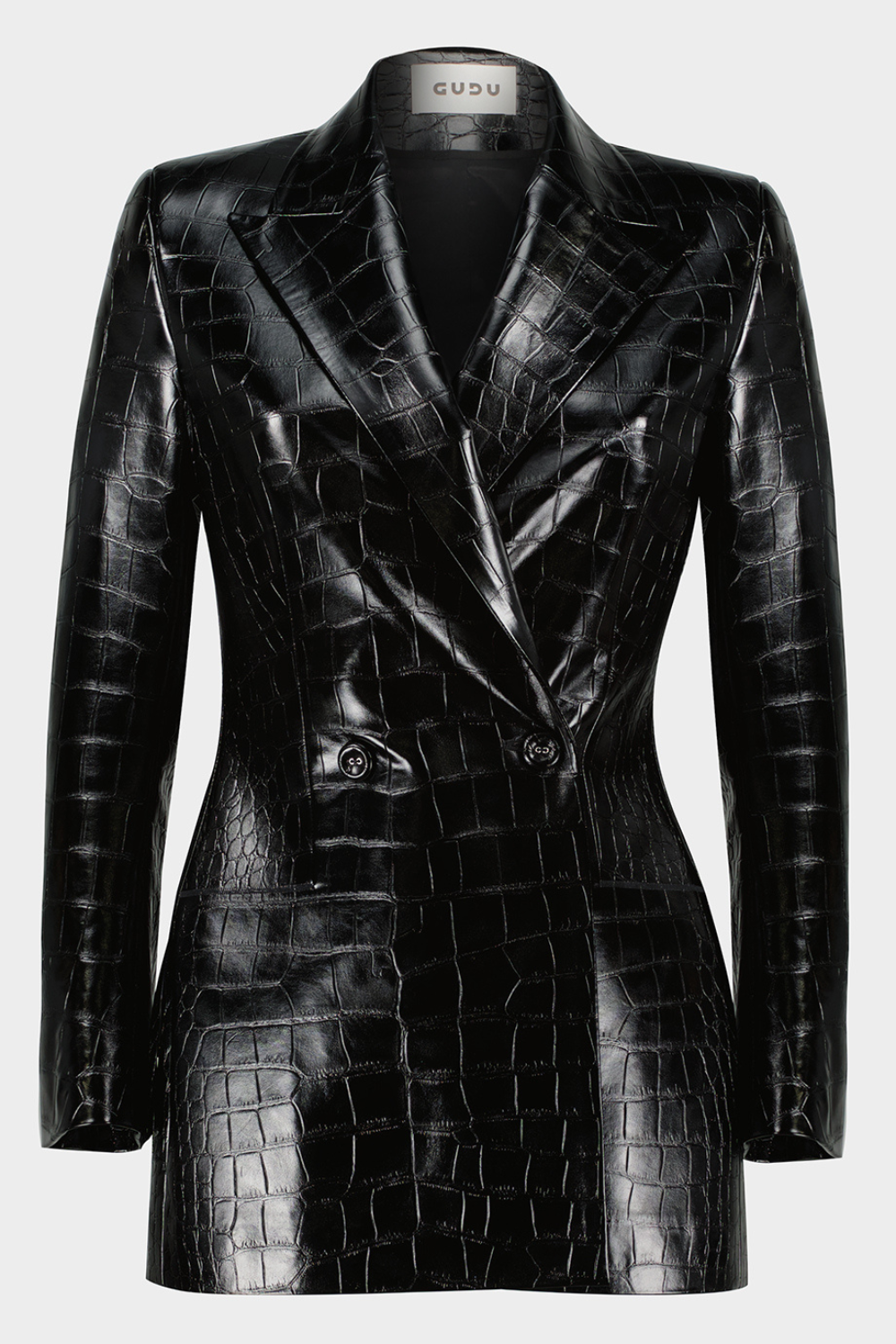 Куртка для сигарет із штучної крокодилової шкіри з горизонтальними кишенями (GUDU) JT001AW22-23