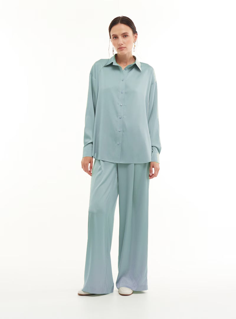 Kalhoty mátové BASIC, (Mint) 01312