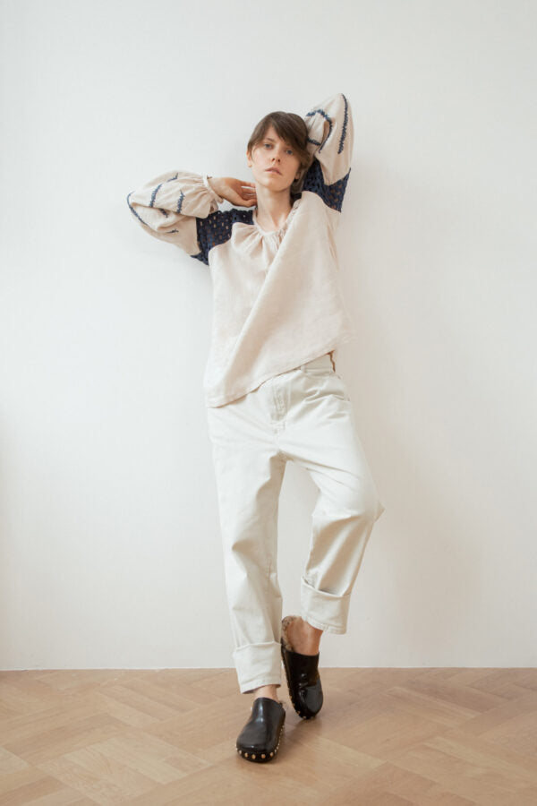 Stylized Borshchiv Embroidered Shirt (Blue), (Gaptuvalnya) GPTV_AA_1002