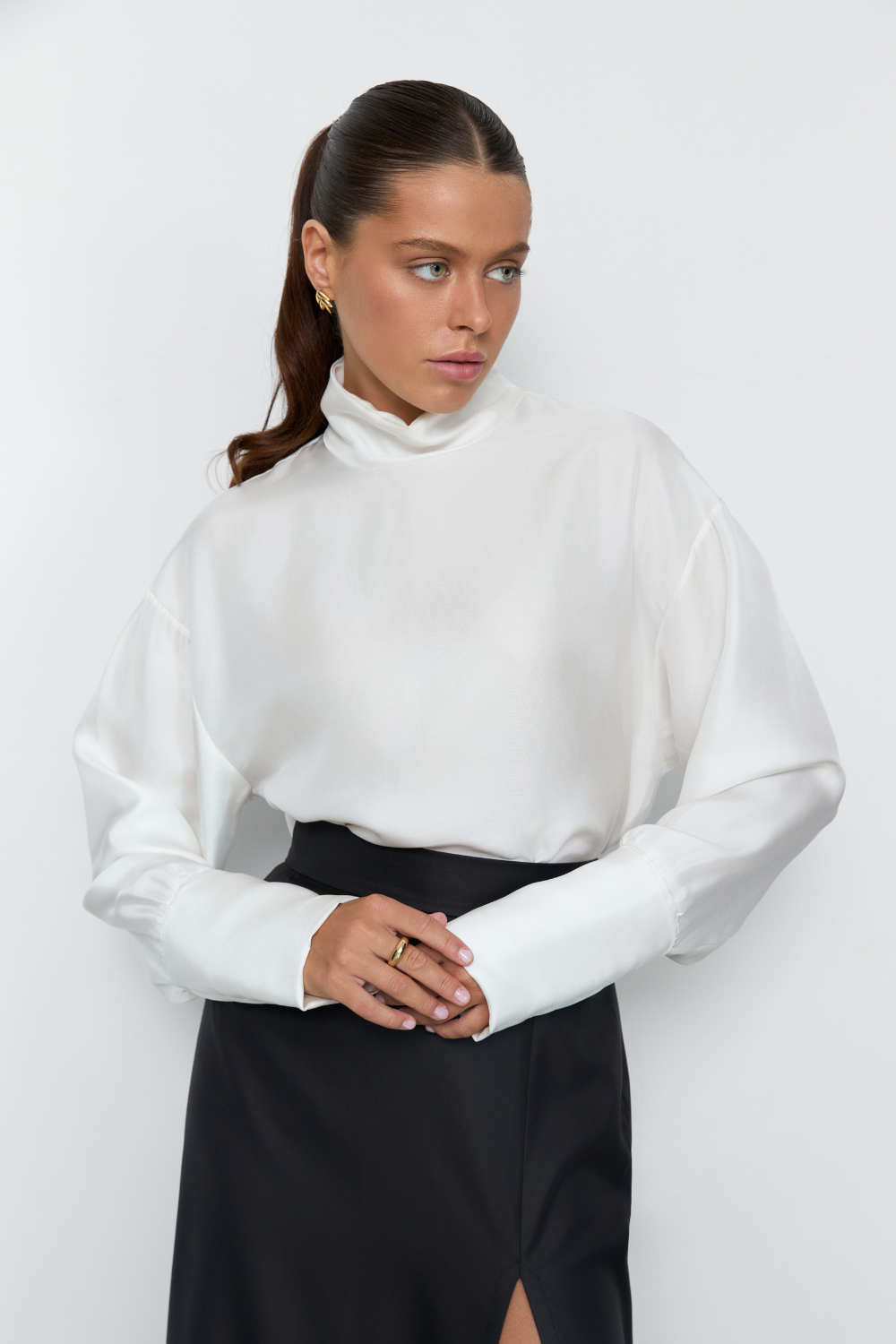 Blouse, White, (Nazarelli), NF-00000121