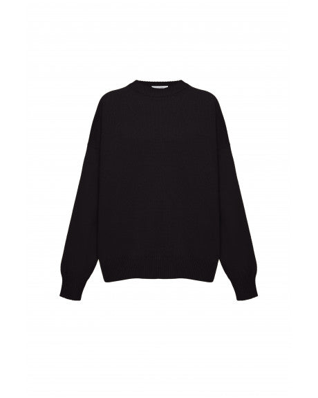 Teplý pletený svetr BAZA černý (Adamskaya) 9080