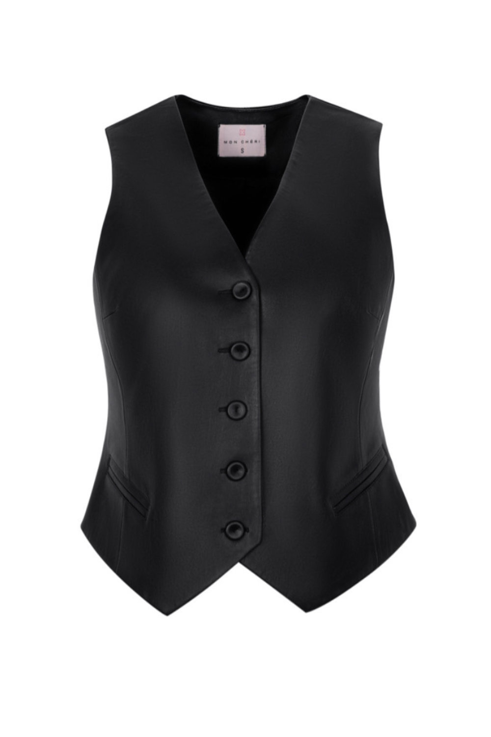 Eco leather vest black (Mon Cheri)