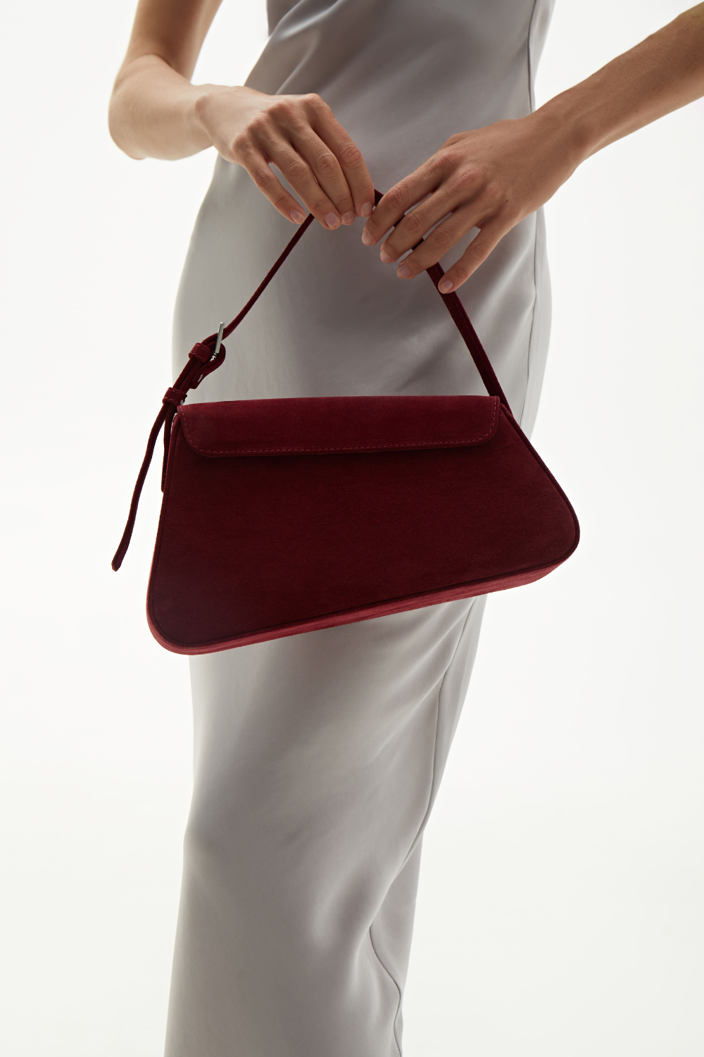 SUEDE BAG BURGUNDY, (Juna) Juna0024