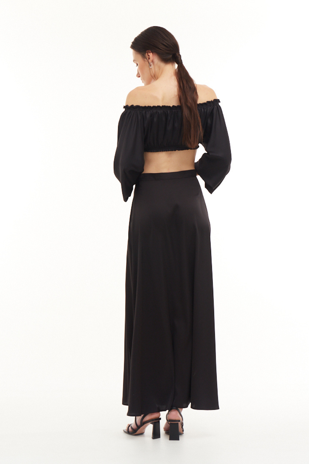 Černá hedvábná sukně PASSION (Mint) 9975