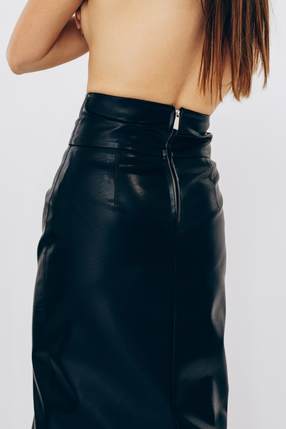 Eco-leather skirt, black, (MashaBakaeva), В-38