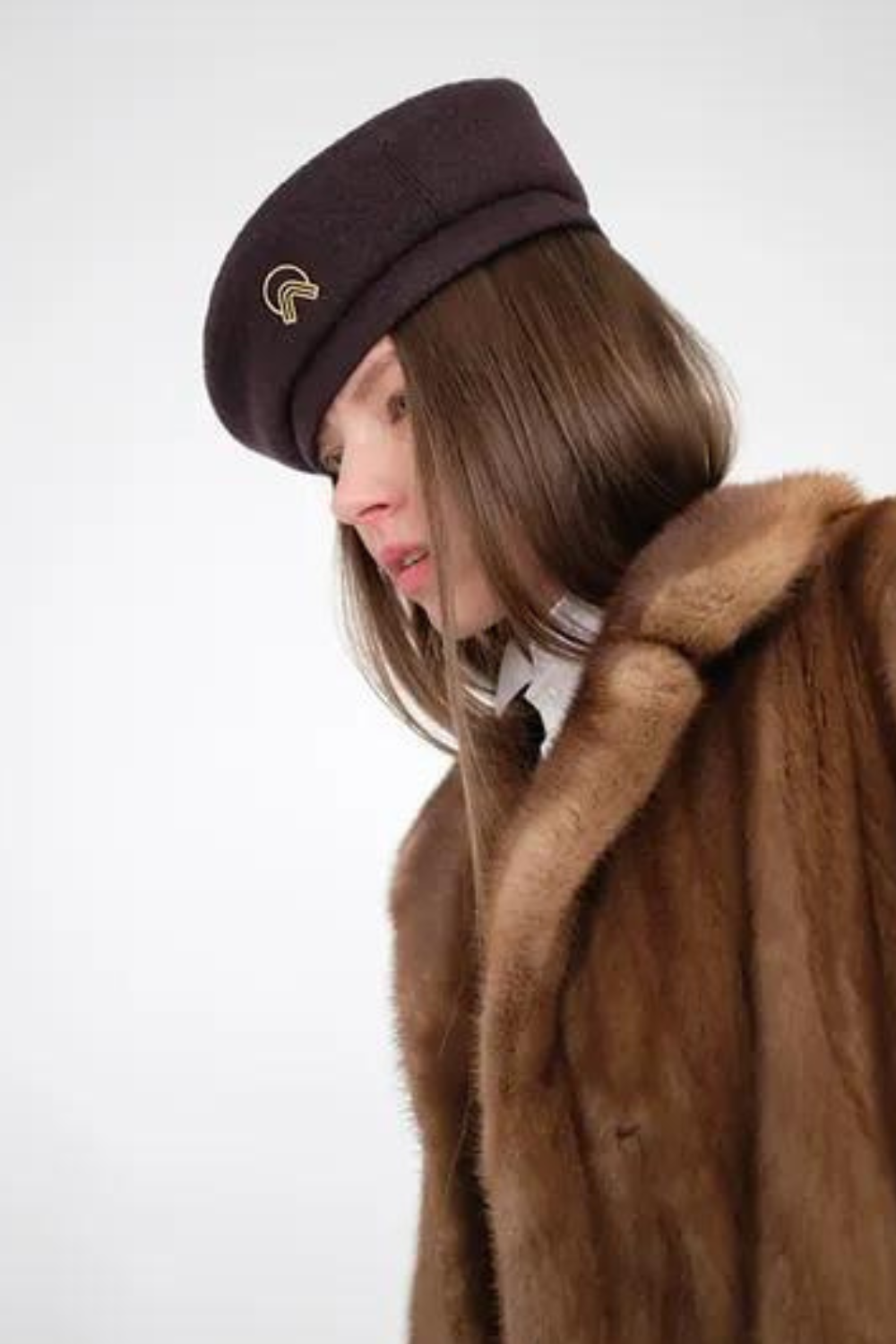 Chocolate wool beret &quot;Torf&quot; (Nesamovyto) CHCLT5