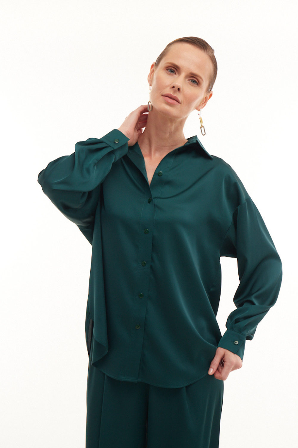 Smaragdová košile BASIC, (Mint), 10917