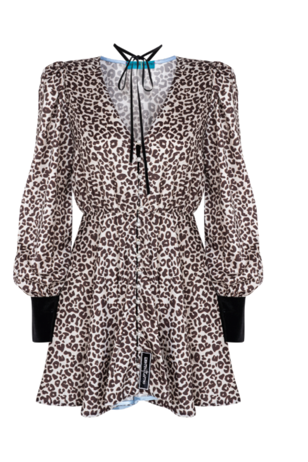 Šaty mini hedvábné Leo (Kristina Laptso) SIL2359XSSMMLEO