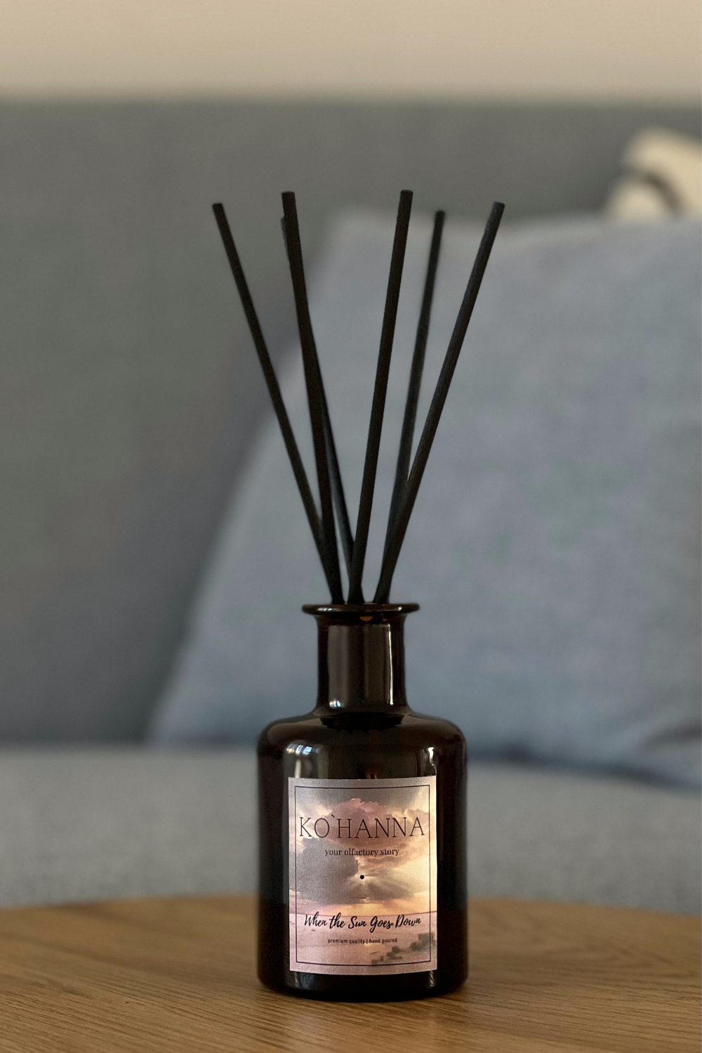 Aromatherapy diffuser with reed sticks, When the Sun Goes Down, 200 ml. (KO&