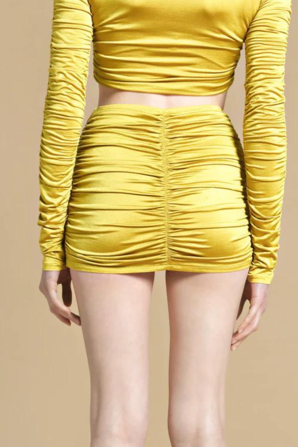 Mini sukně-šortky ve zlaté barvě, velikost S (THE LAW OF LOVE) ЗЮЛ-36-8