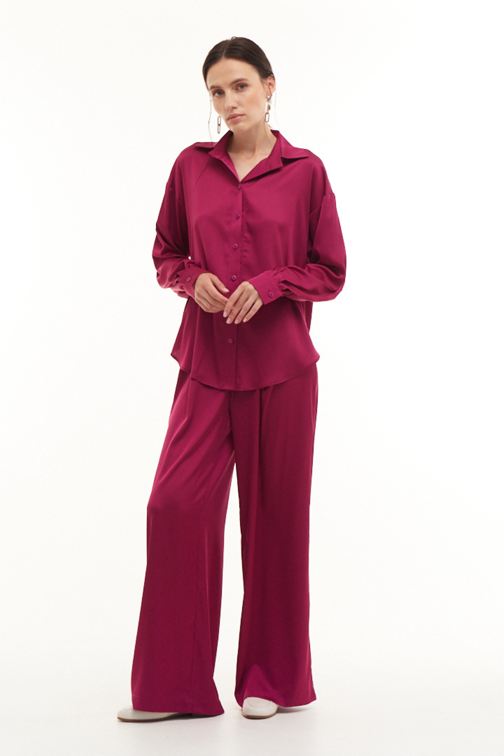 Kalhoty BASIC růžové barvy (Mint) 2109