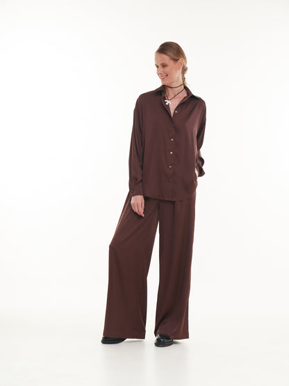 Brown trousers BASIC, (Mint) 01919