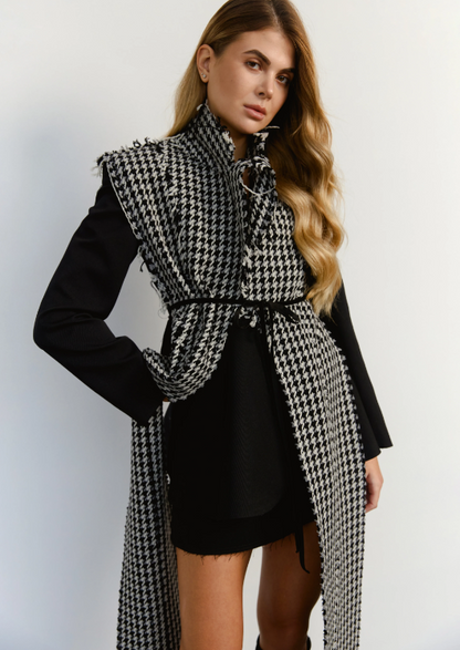 Vest GRUNGE LONG WOOL COLLAR (Kristina Laptso), WOL25109TUGR