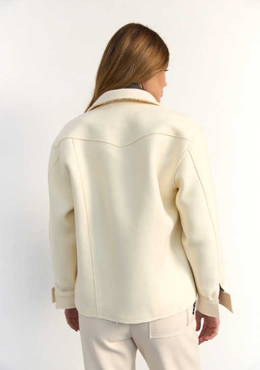 Bomber jacket SOPHIE IVORY milky color (Kristina Laptso), WOL25119SMMLIV
