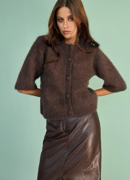 Svetr z mohéru VELVET BROWN (Kristina Laptso) , MOH25105TUBR