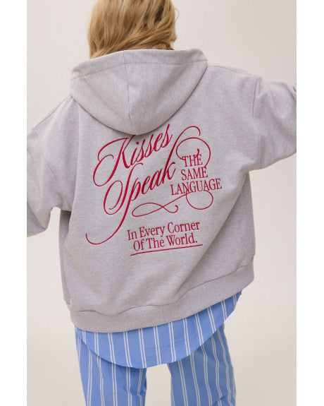 Zip hoodie Kisses Speak, (Adamskaya) 2179