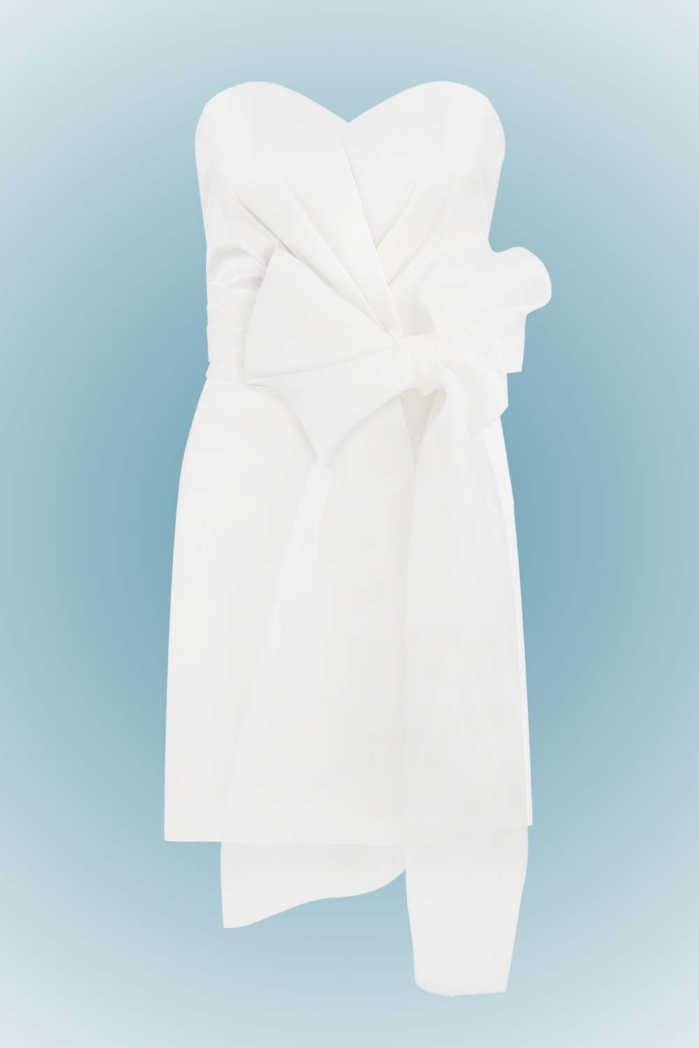Korsážové šaty s mašlí (Total White) SO01