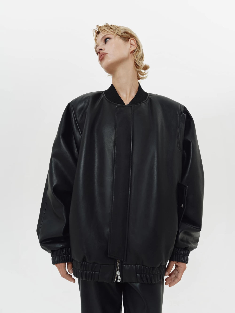 Leather bomber jacket, (KeepStyle) 2000000210353