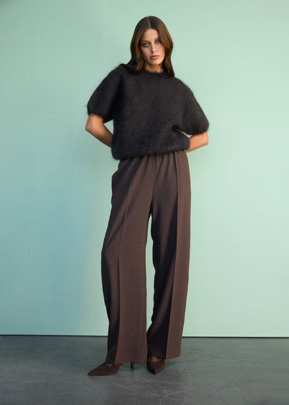 Kalhoty Vintage Kakaově hnědé (Kristina Laptso) VIS2577XSSMMLBR