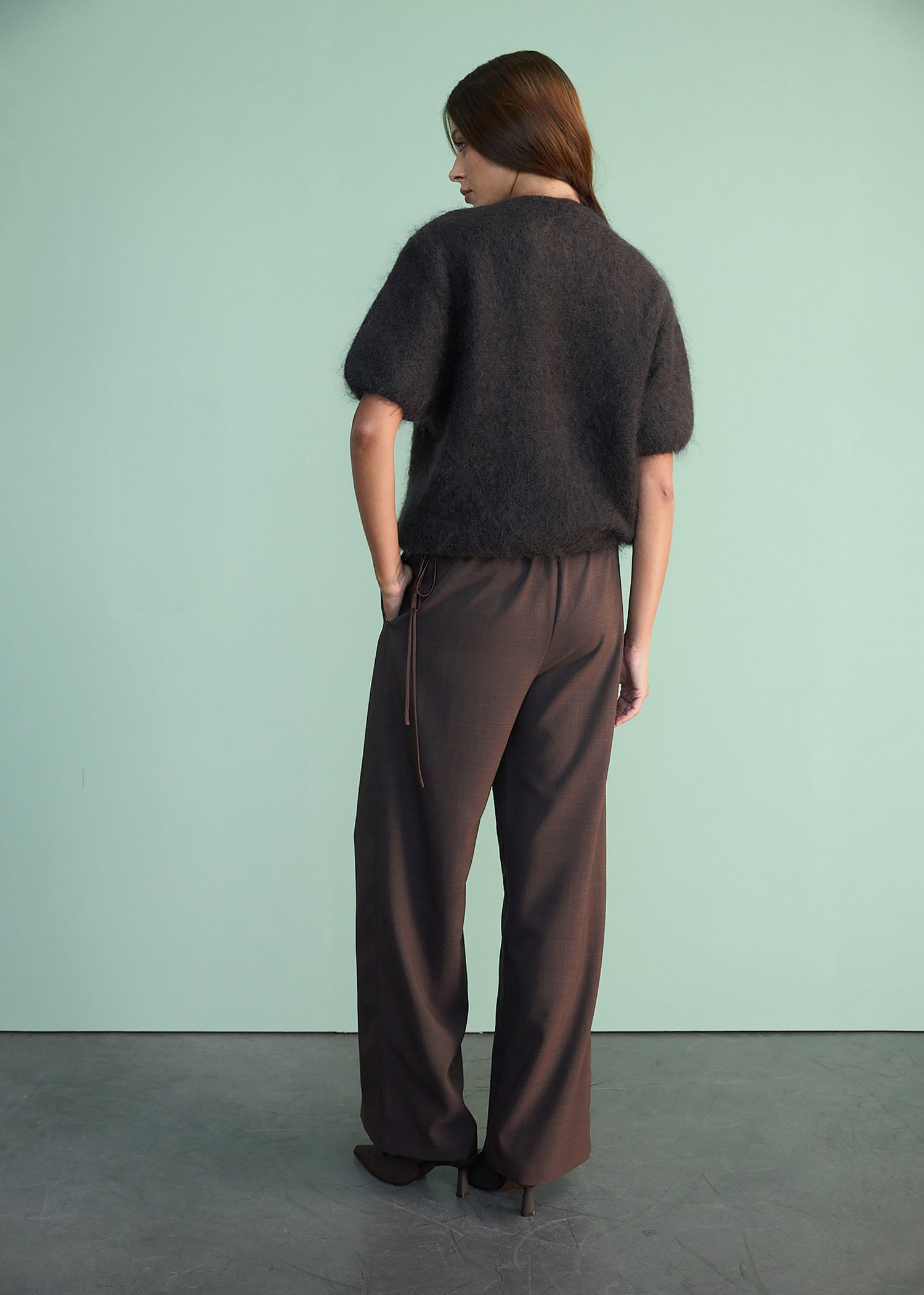 Kalhoty Vintage Kakaově hnědé (Kristina Laptso) VIS2577XSSMMLBR