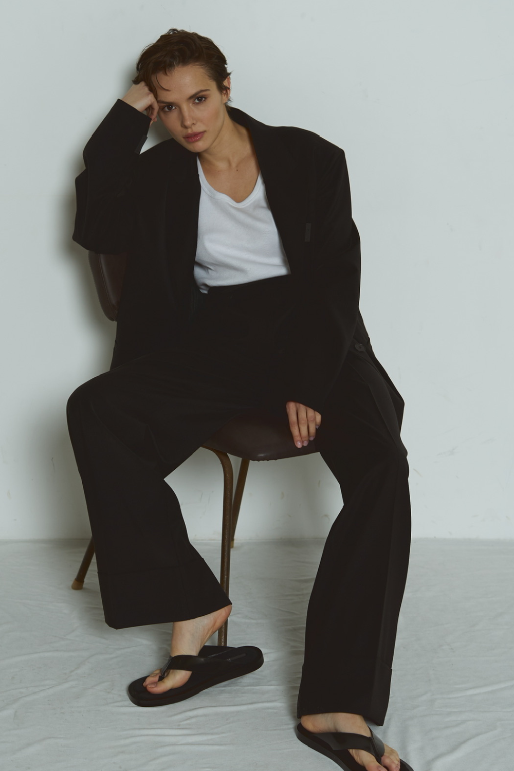 Kalhoty vlněné, černá (K.KVIT) BAW232401