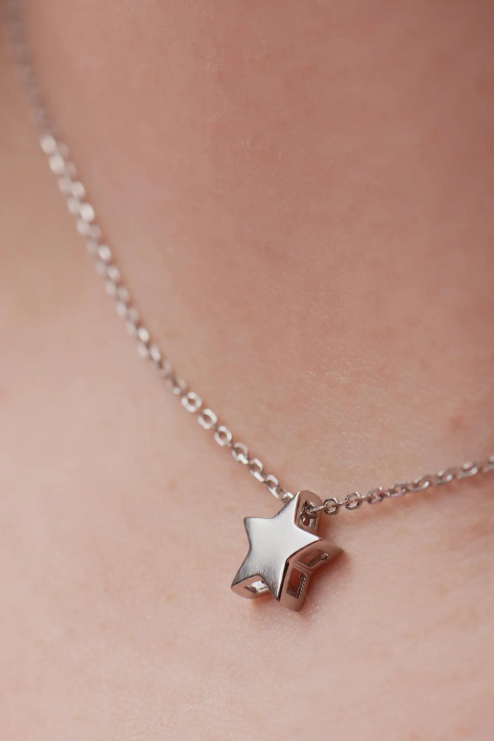 Silver necklace Stars (SILVERAMO), KL2F1051