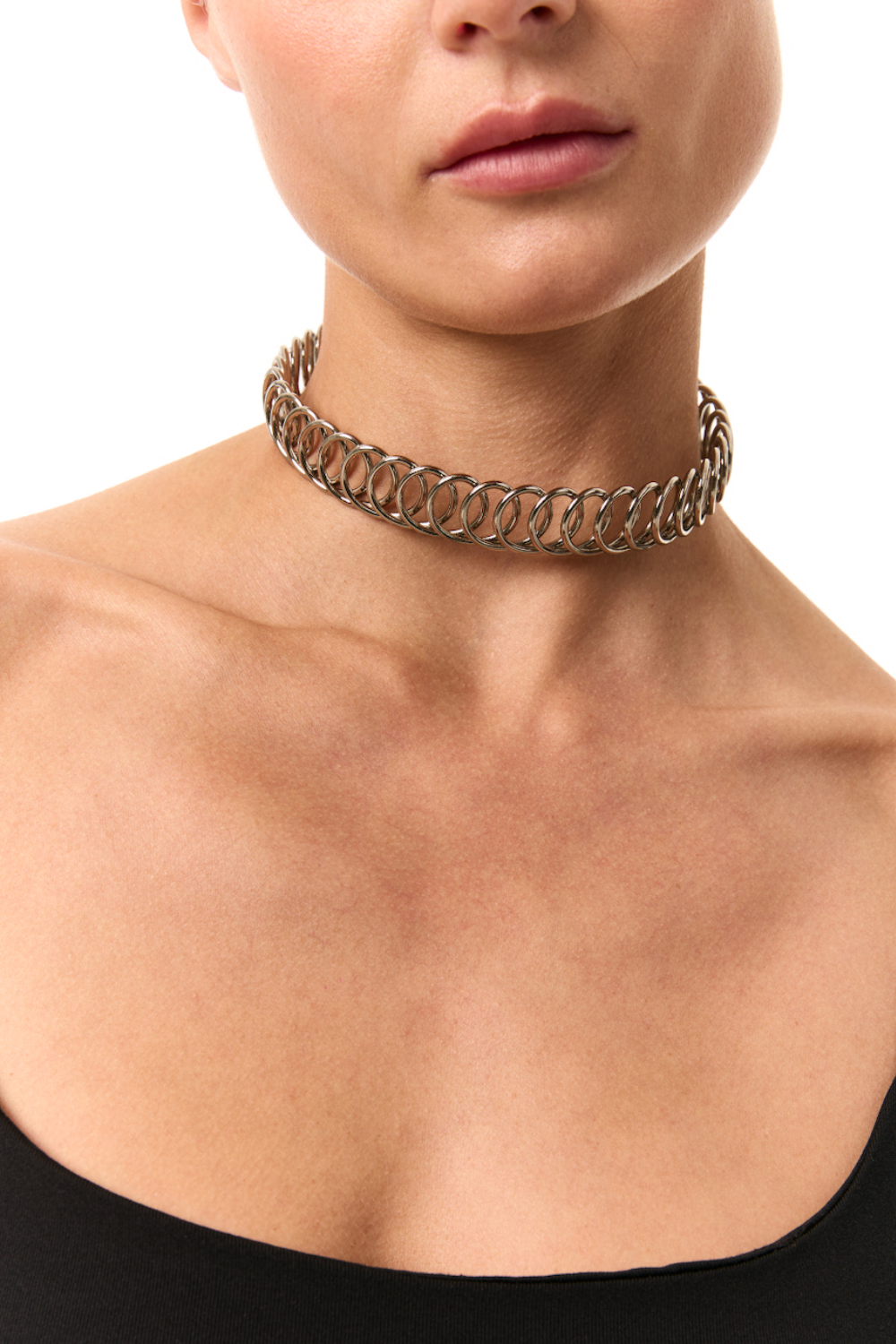 Choker KARMA Original, silver, (GrainsDeVerre), CHK01