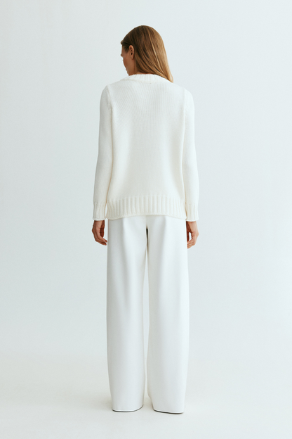 Svetr z merinové vlny (Total White) FW2406