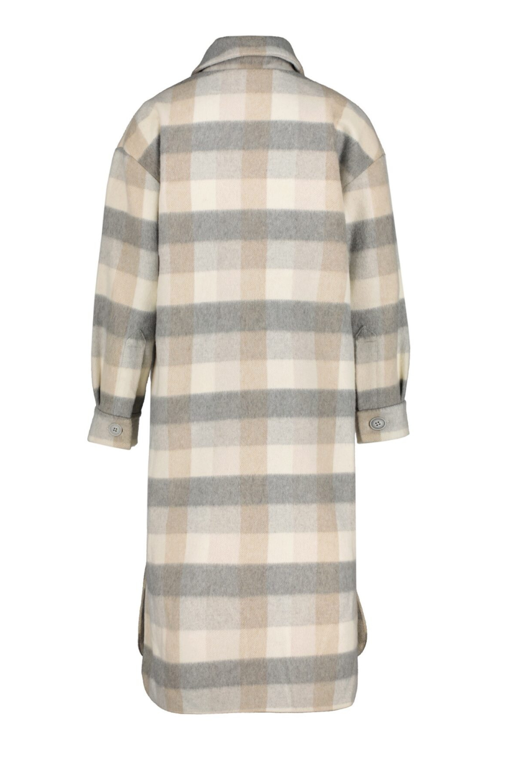 Shirt-coat in gray-beige checkered color (Mon Cheri)