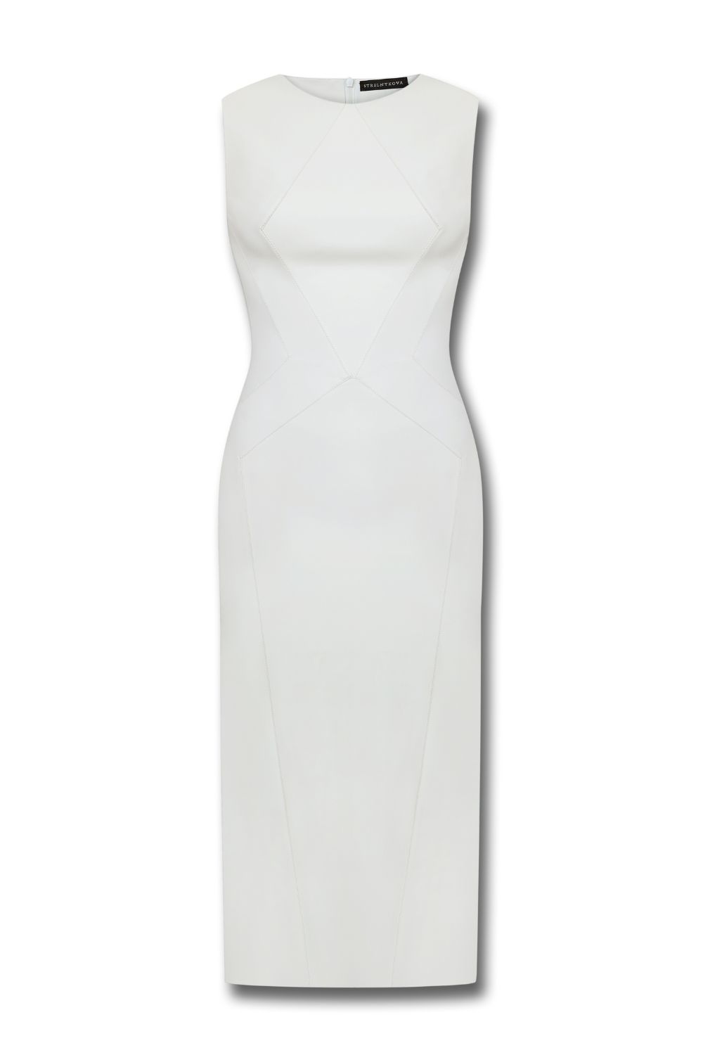 A017-813 Сукня з еко-шкіри біла (STRELNYKOVA)