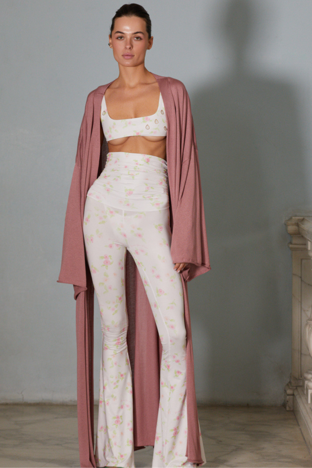 Kalhoty "Blossom", růžové, (BlackSeaTribe), kapriBLOSSpink