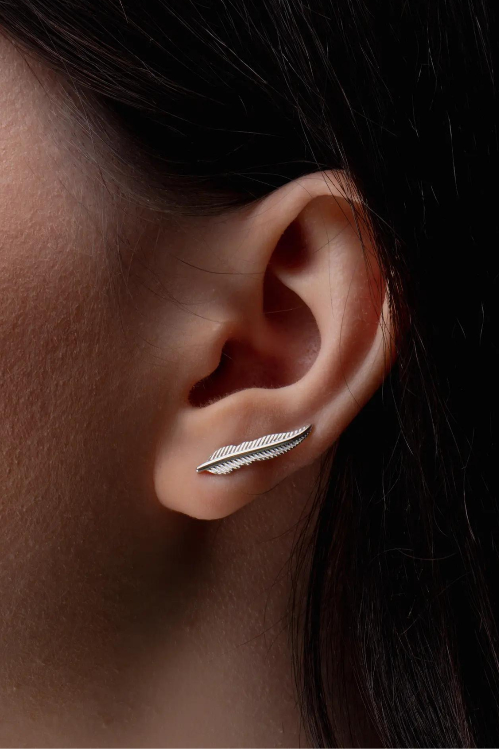 Záušnice stříbrné Listy (SilveAmo), CK21018