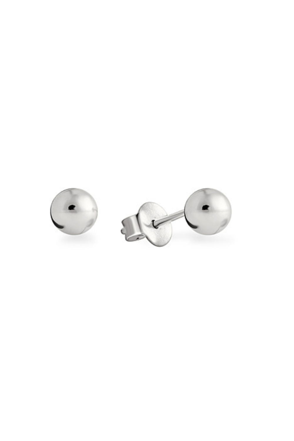 Silver stud earrings Balls 5 mm (SilveAmo), C21200