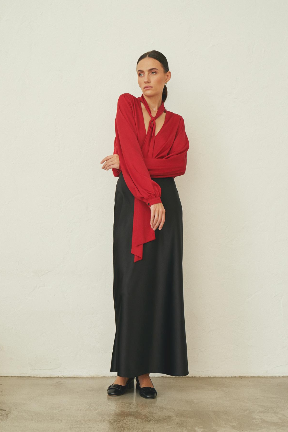 Dark red blouse LIKA, (Mint), 22010120