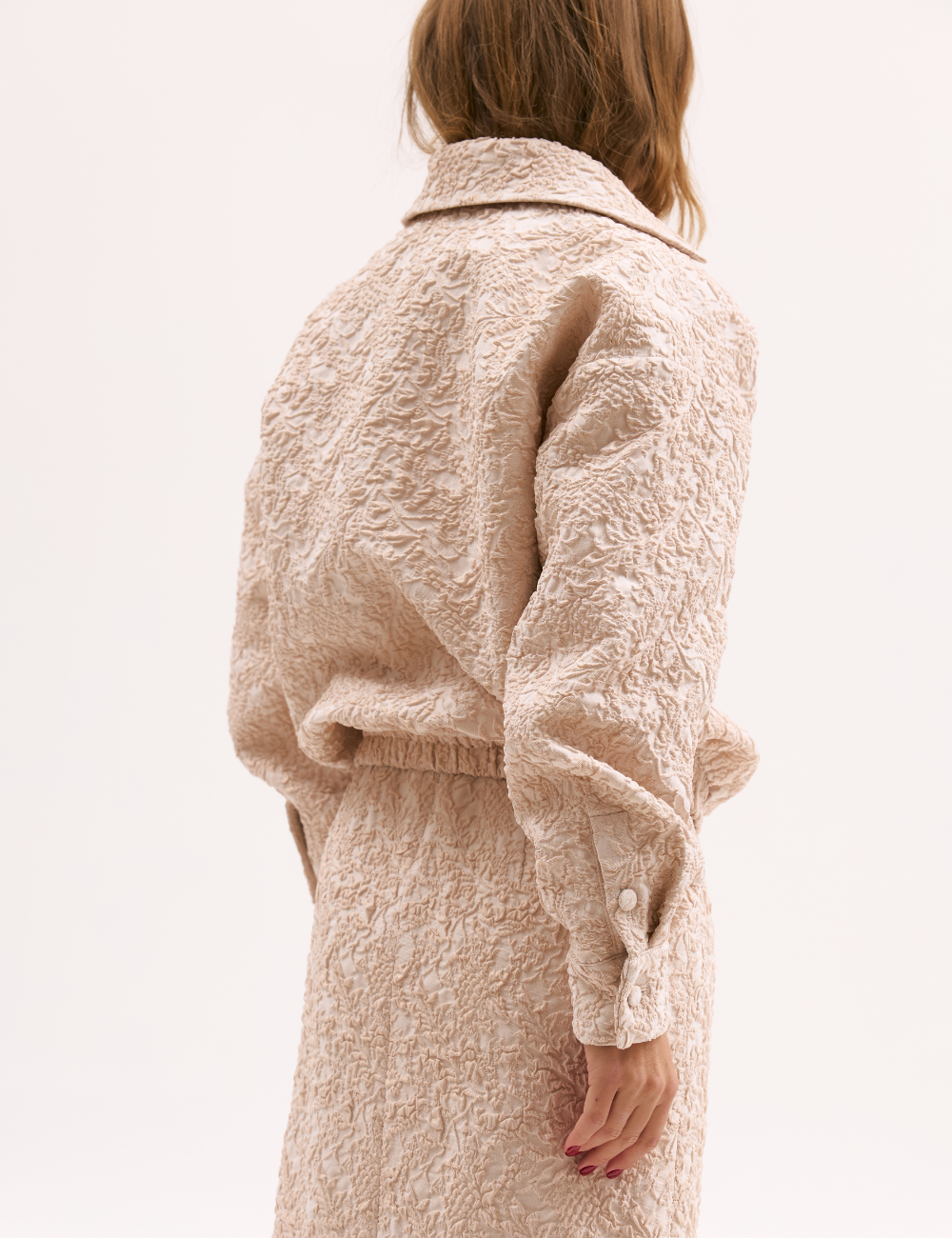 Рожева жакардова бомбер-куртка (XM by Malinovska)