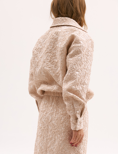 Рожева жакардова бомбер-куртка (XM by Malinovska)