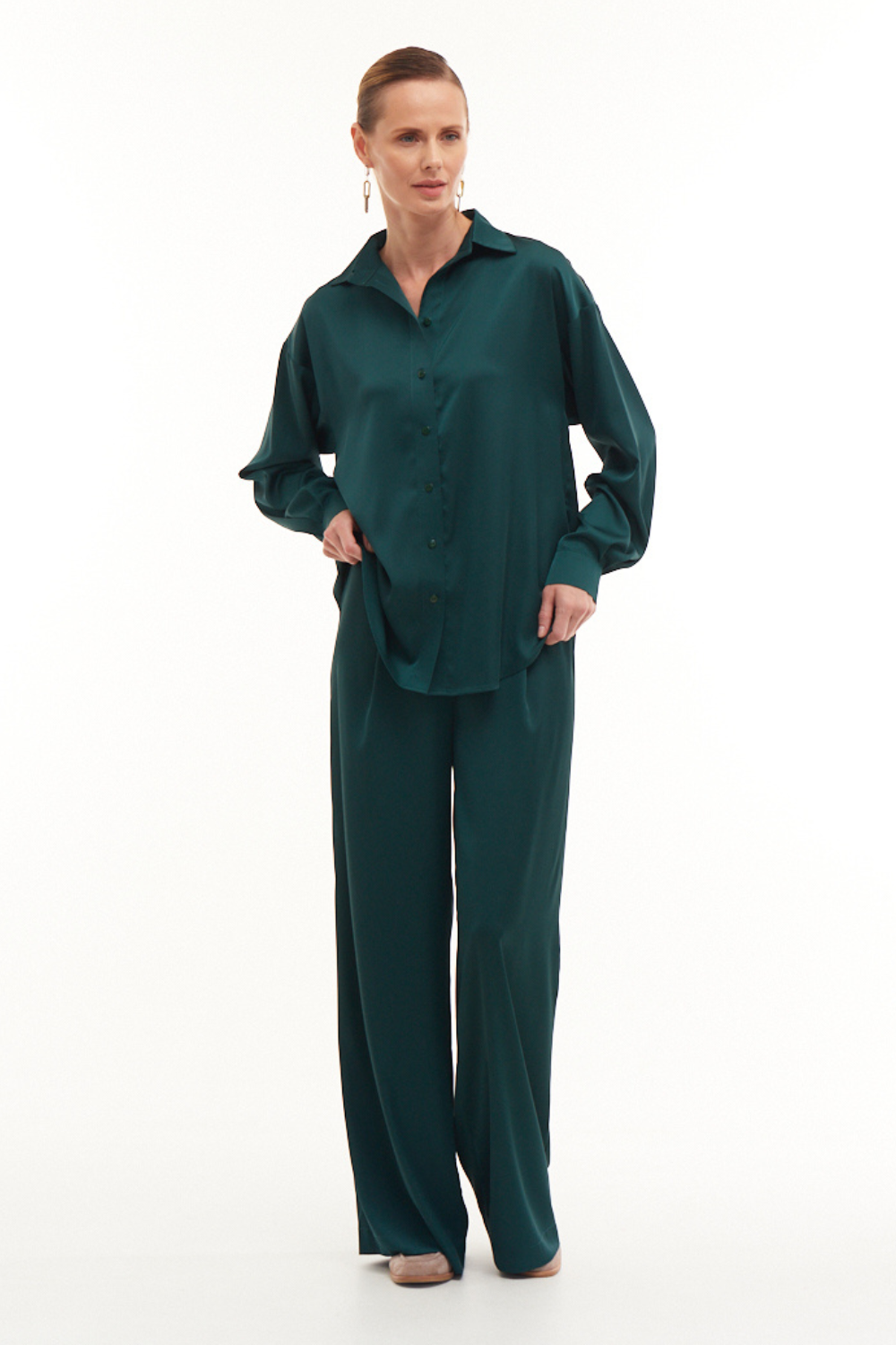 Smaragdové kalhoty BASIC, (Mint), 21628