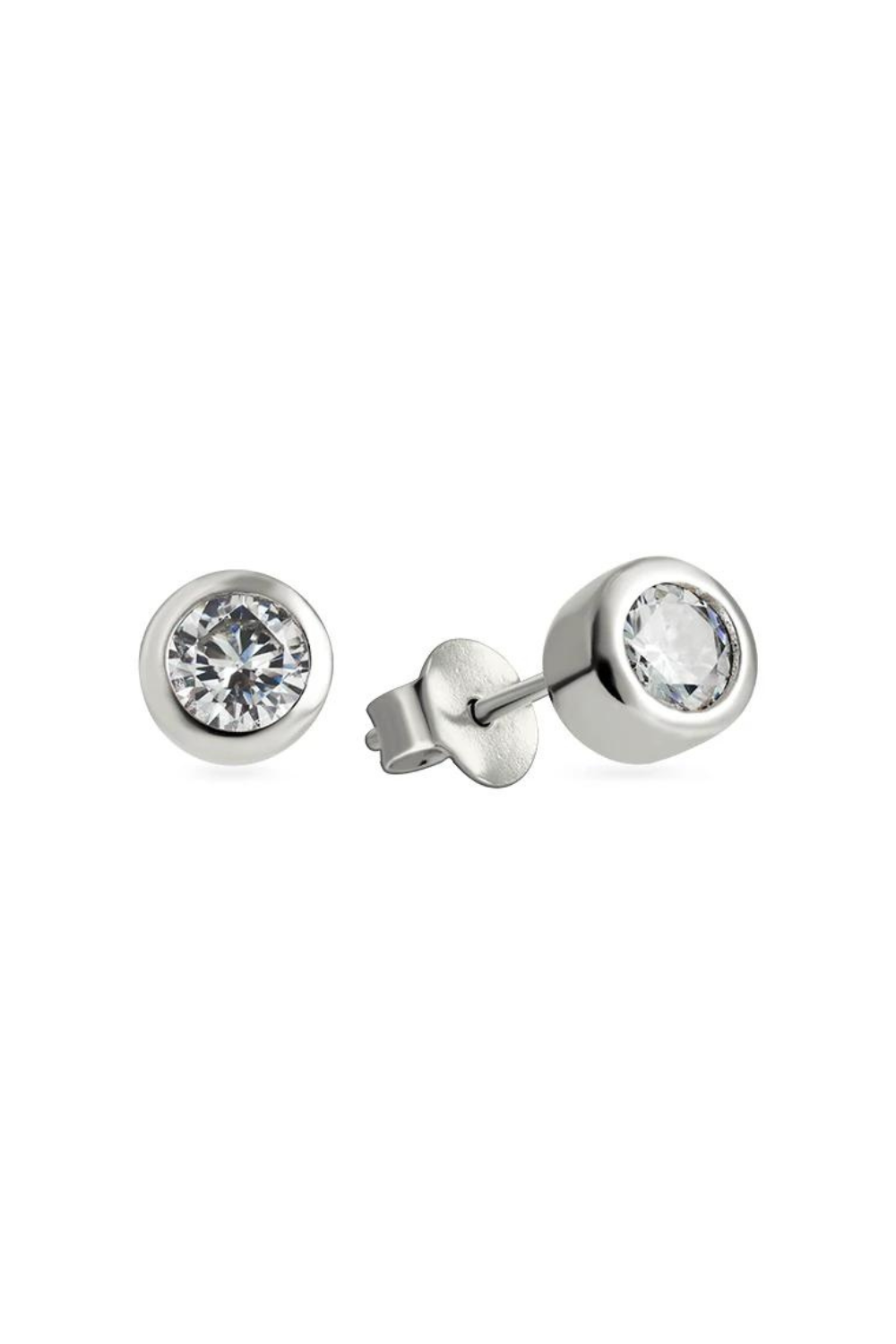 Earrings Bright clear zircons Silver (SILVERAMO) C2F2006