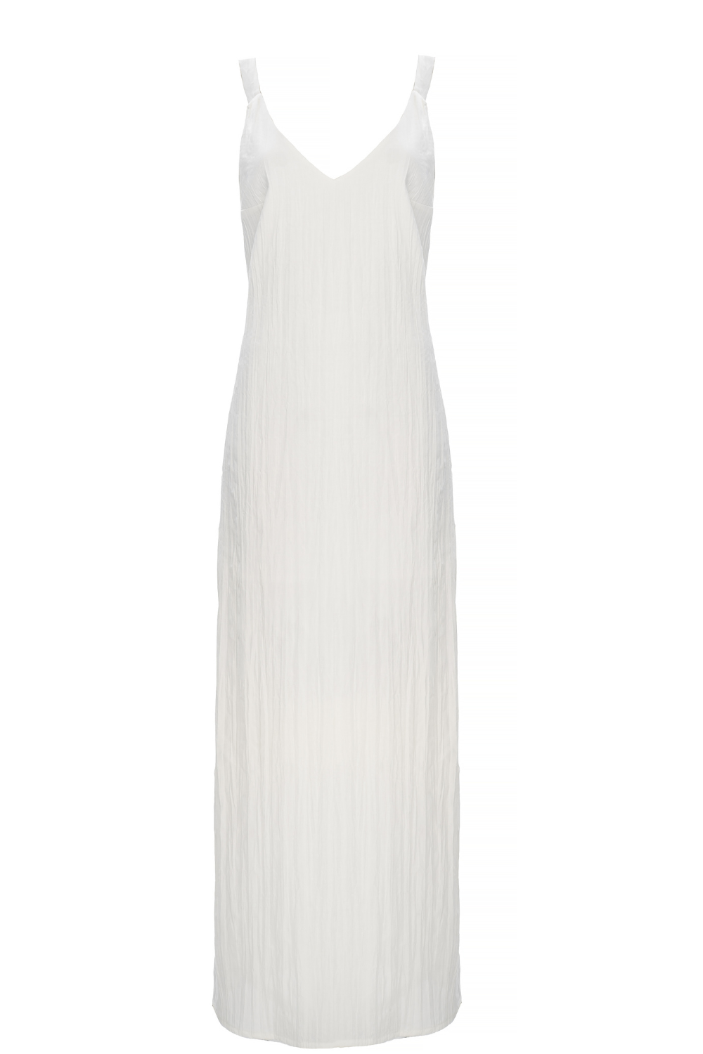 White textured maxi dress with open back (XM by Malinovska) XM_4