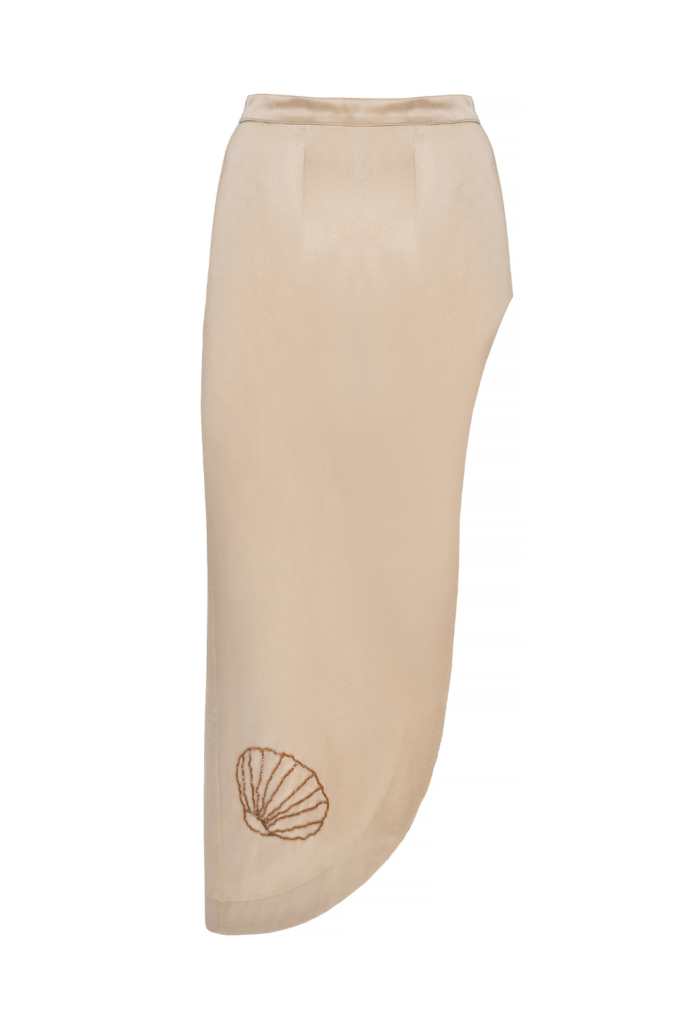 Golden basque with shell made of beads, (XM by Malinovska) XM_7