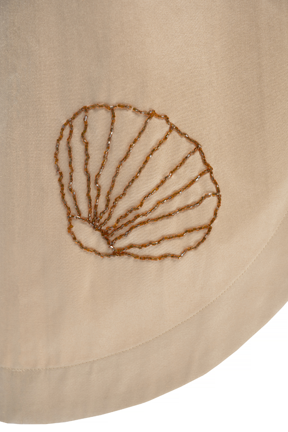 Golden basque with shell made of beads, (XM by Malinovska) XM_7