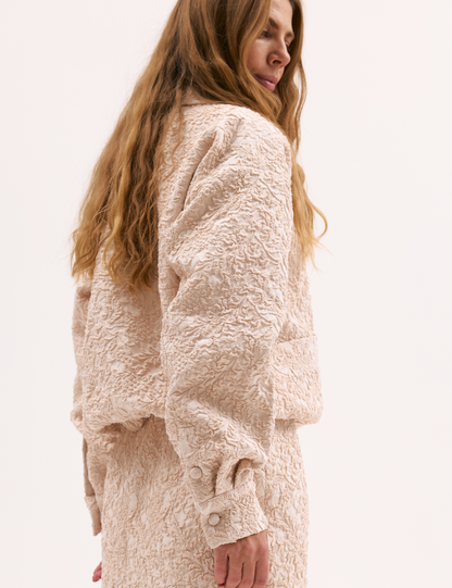 Рожева жакардова бомбер-куртка (XM by Malinovska)