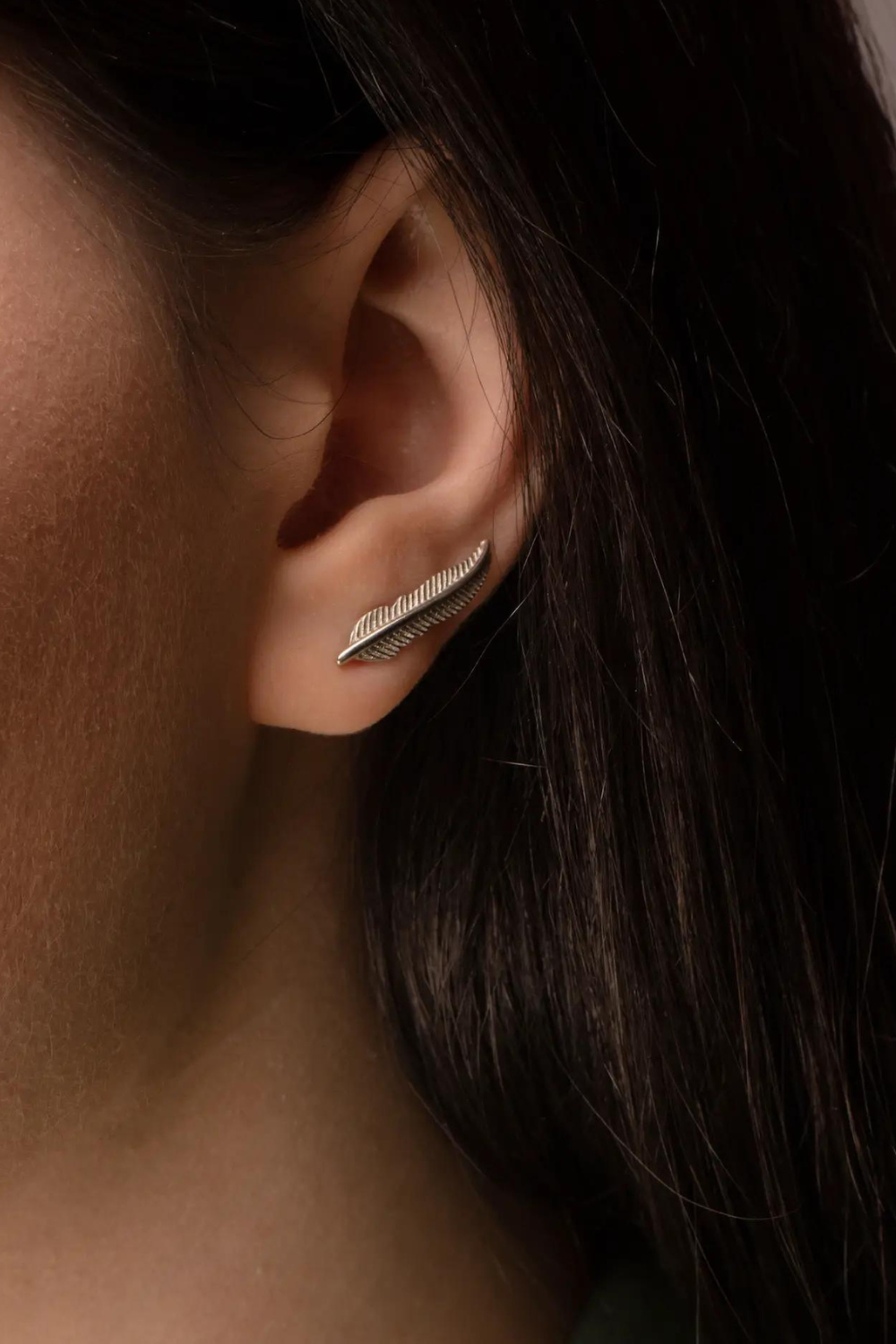 Záušnice stříbrné Listy (SilveAmo), CK21018