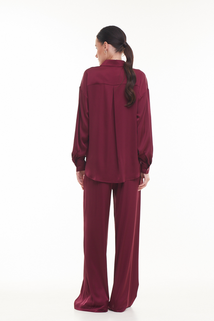 Burgundy pants BASIC, (Mint), 22010076