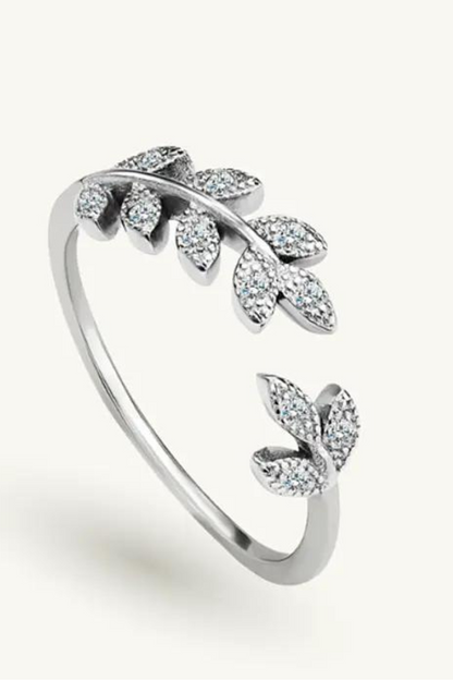 Silver ring with zircons Twig, Size 50, (SilveAmo), K2F291